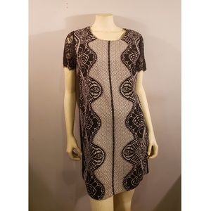 Lace Print Shift Dress